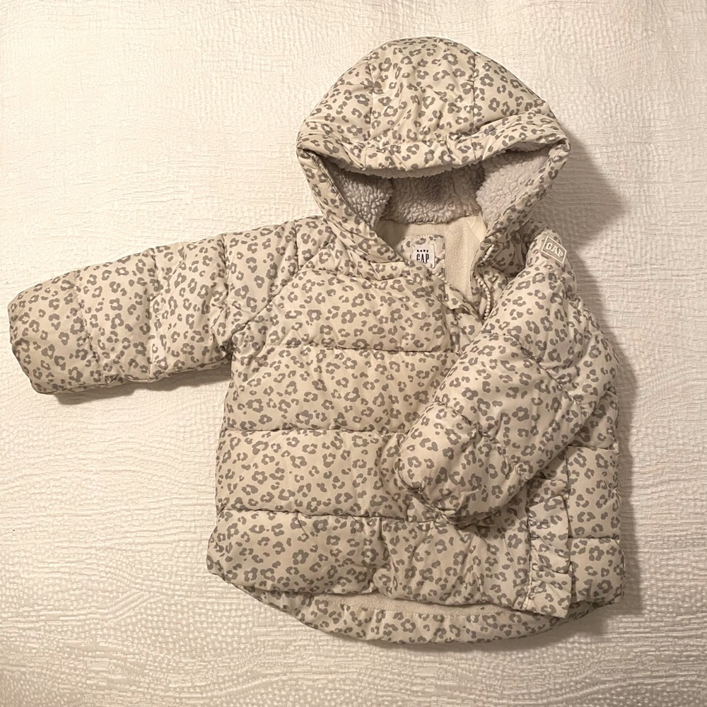 Baby Gap 18-24mo Leopard Print Puffer Coat